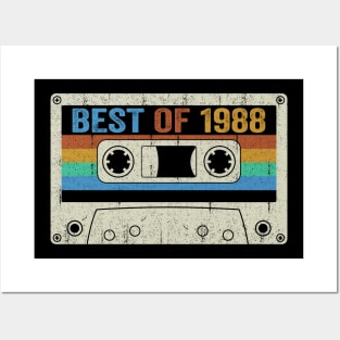 Best Of 1988 36th Birthday Gifts Cassette Tape Vintage Posters and Art